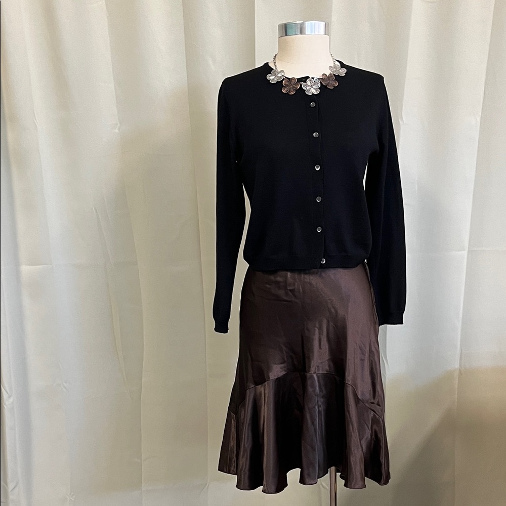 Vintage Rave Stretch Elegant Brown Women's Skirt